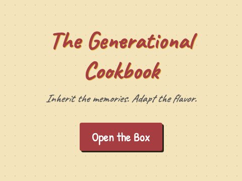 Generational Cookbook